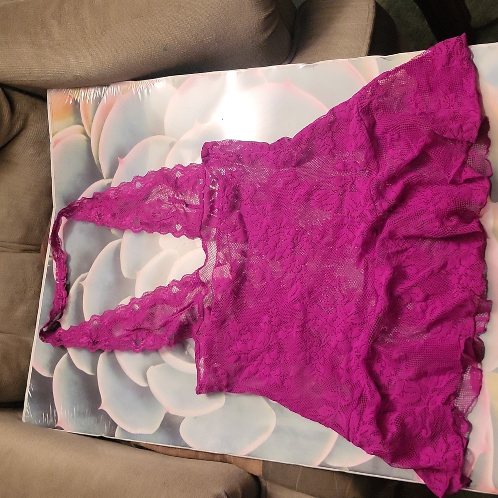 Victoria's Secret Lace Teddy Halter Top Teddy Lingerie Small - Picture 2 of 10